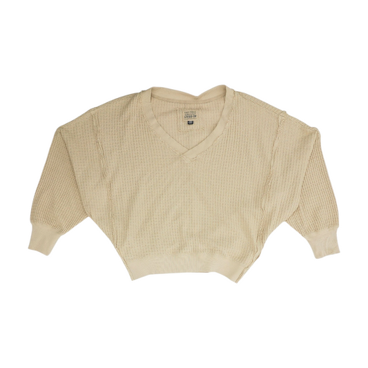 Beige Solid Sweatshirt Pullover