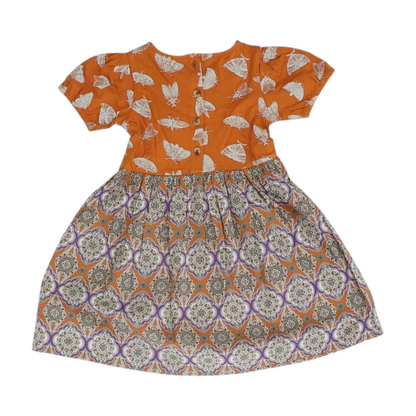 Orange Graphic Dress