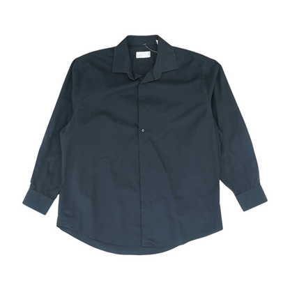 Black Solid Long Sleeve Button Down