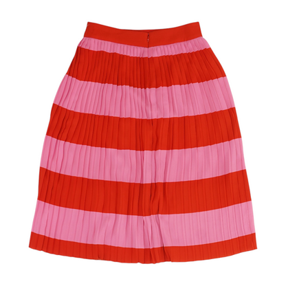 Red Striped Midi Skirt
