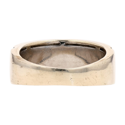10K Two-Tone Gold Diamond Band Ring