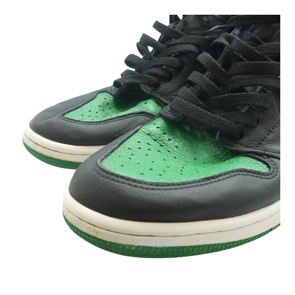 Pine Green and Black Jordan 1 Retro High High-Top Athletic Shoes