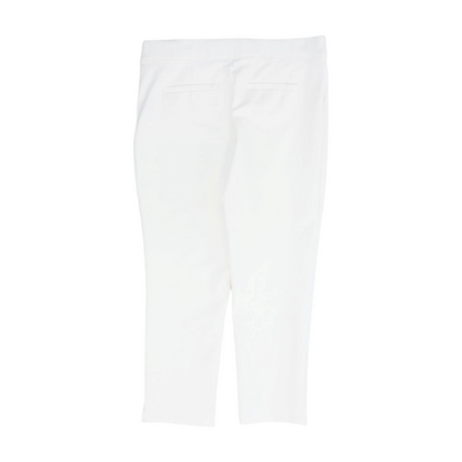 White Solid Chino Capris