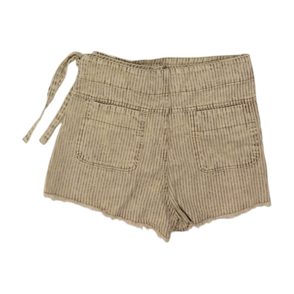 Beige Striped Mini Skort