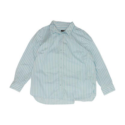 Blue Petite Striped Button Down