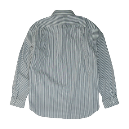 Gray Striped Long Sleeve Button Down