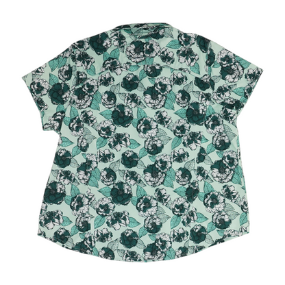 Green Plus Floral Button Down