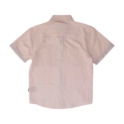 Pink Polka Dot Short Sleeve Button Down