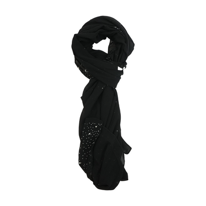 Black Polyester Scarf