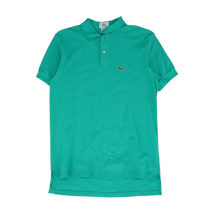 Vintage Turquoise Solid Short Sleeve Polo