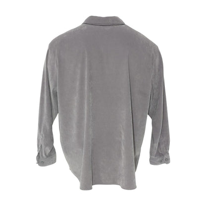 Vintage Gray Jeans Long Sleeve Button Down