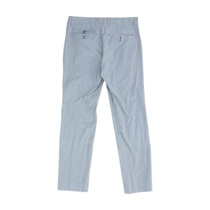 Navy Check Slim Pants