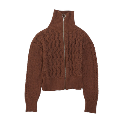 Derek Heart Brown Cardigan Sweater – Image 1