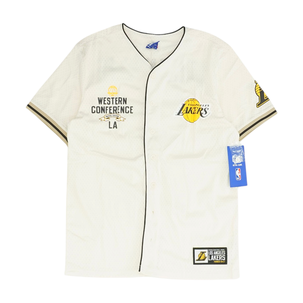 Men's Ivory Los Angeles Lakers Short Sleeve Jersey