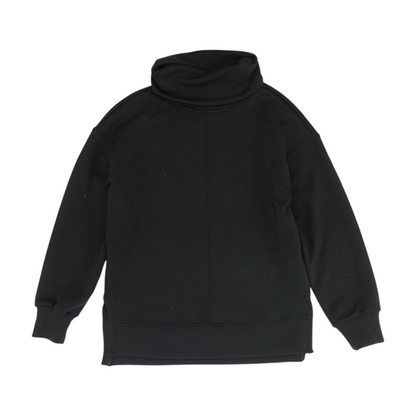 Black Solid Sweatshirt Pullover