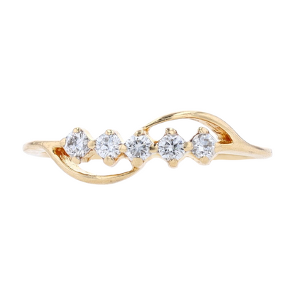 1/10 ctw 14K Yellow Gold Diamond Band Ring