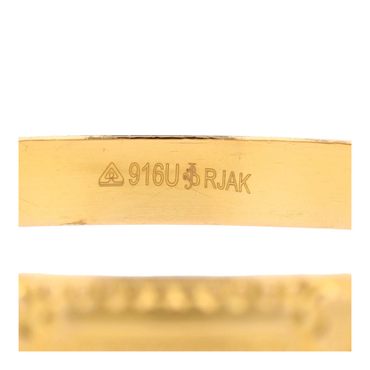 22K Sterling Silver Bangle Bracelet