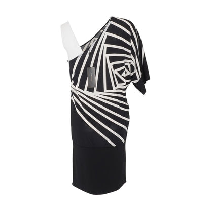 Black Graphic Mini Dress