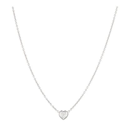5/8 ct 18K White Gold Diamond Station Necklace