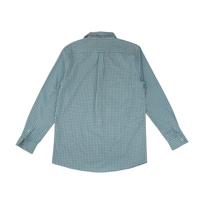 Blue Plaid Long Sleeve Button Down