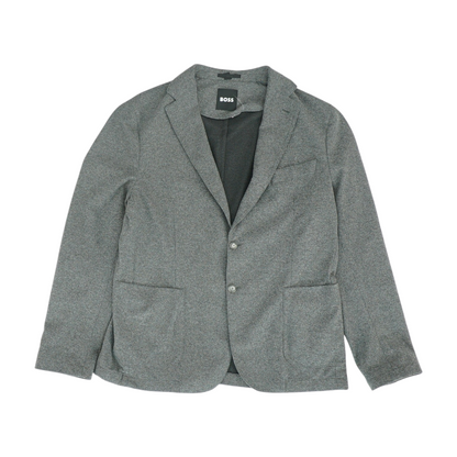 Gray Solid Suit Jacket