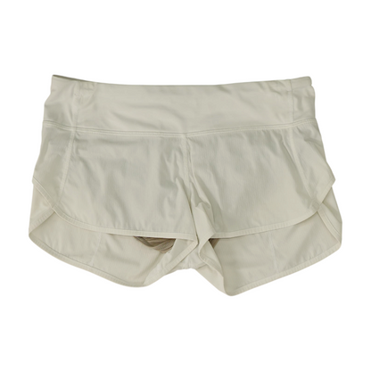 White Solid Active Shorts