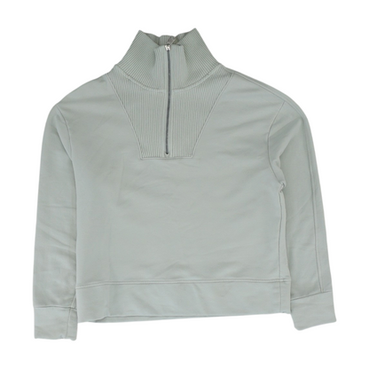 Green Solid 1/4 Zip Pullover