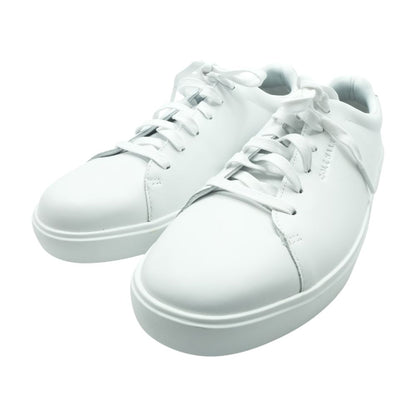 White Leather Lace Up Casual Shoes
