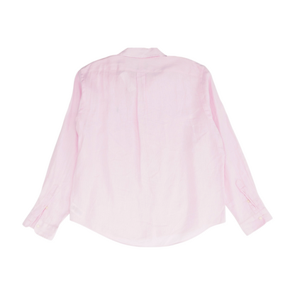 Pink Solid Long Sleeve Button Down