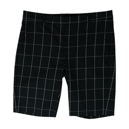 Black Check Chino Shorts