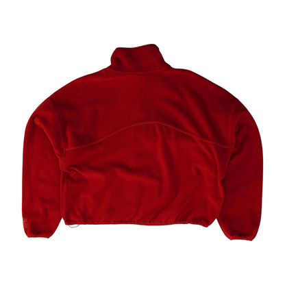 Red Solid 1/4 Zip Pullover