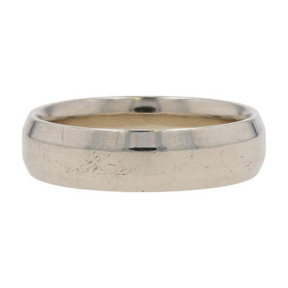 14K White Gold Tapered Edge Band