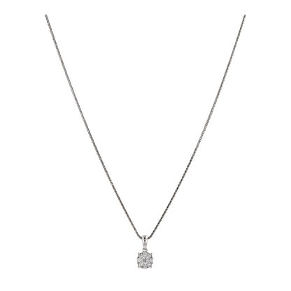 1/3 ctw 14K White Gold Diamond Pendant Necklace