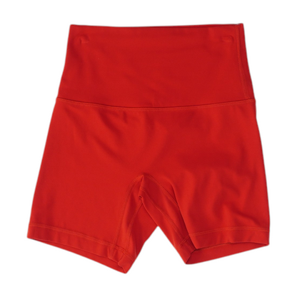 Red Solid Active Shorts