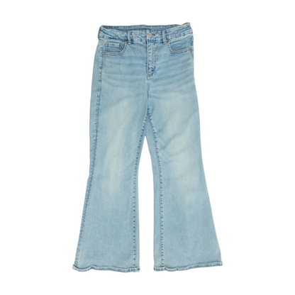 Blue Short Wide Leg Jeans