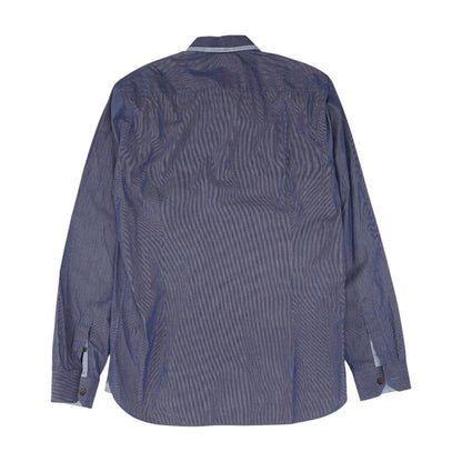 Blue Striped Long Sleeve Button Down