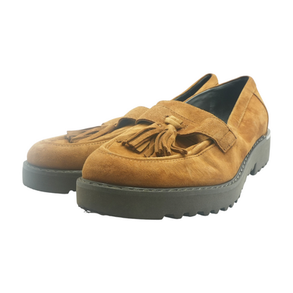 Tan Slip-On Flats
