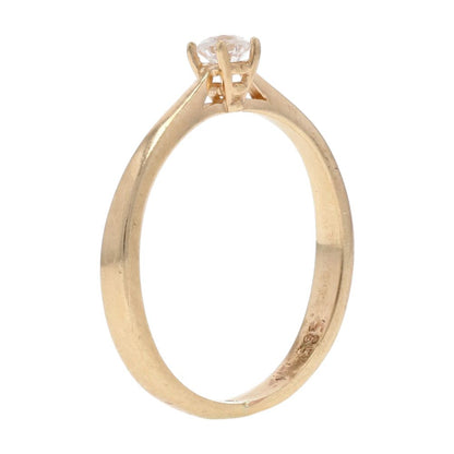 14K Gold Round Diamond Engagement Ring