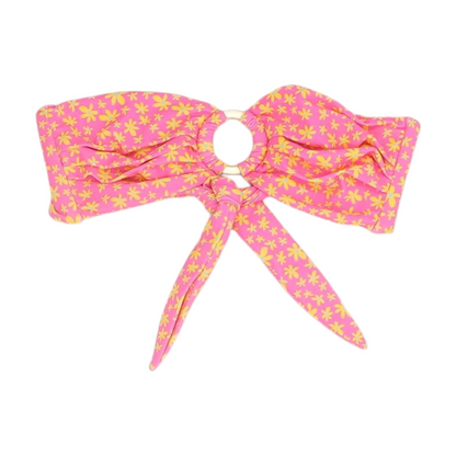 Pink Floral Swim Top
