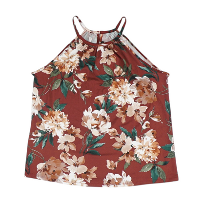 Red Floral Blouse