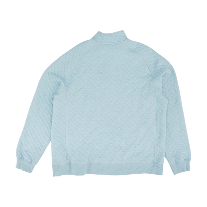 Blue Solid 1/4 Zip Pullover