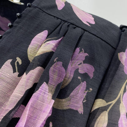 Purple Dawning V-Neck Beaded Blouse