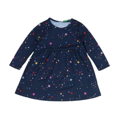 Navy Print Dress