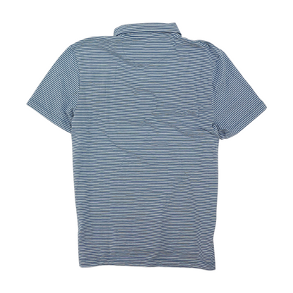 Blue Striped Short Sleeve Polo