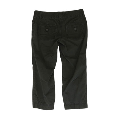 Black Solid Capri Pants
