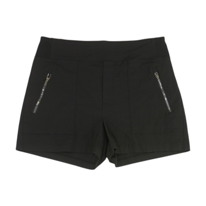 Black Solid Active Shorts