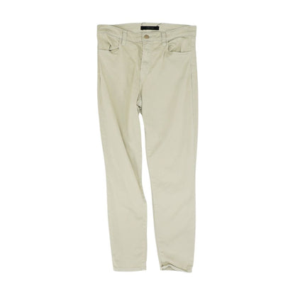 Beige Solid Chino Pants