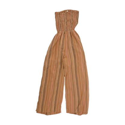 Brown Striped Jumpsuit
