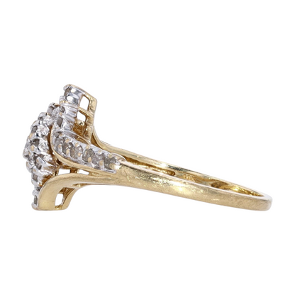 1/10 ctw 10K Two-Tone Gold Diamond Fashion Ring