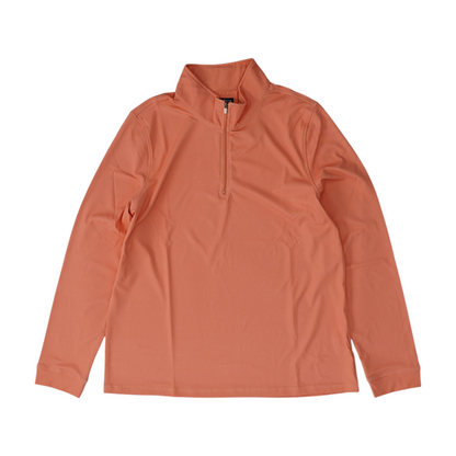 Coral Solid 1/4 Zip Pullover